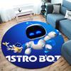 Круглый ковер ASTRO BOT, Ковер для гостиной, спальни, дивана, игровой комнаты, Декор, Нескользящий коврик для пола