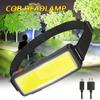 2022 LED Head Torch Headlight New Style Headlamp Portable Mini COB LED Headlight with Built-in Battery Flashlight USB Rechargeable Head Lamp Torch
