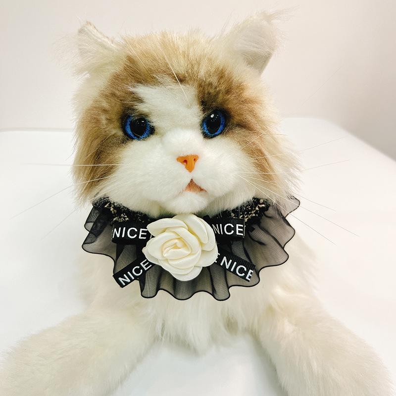 Ошейники 1 шт. Поводки Нагрудник Слюнявчик Полотенце Кошачий Ошейник Товары для кошек и собак Цветочный Галстук-Бабочка Кружевной Ошейник Украшения для Домашних Животных