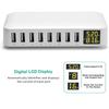 Многопортовое USB-зарядное устройство 8 портов Быстрая зарядка для настольного компьютера, телефона, автомобиля, с ЖК-дисплеем, зарядная станция, док-станция, концентратор (HUB) для iPhone 14, Samsung, Xiaomi, планшета