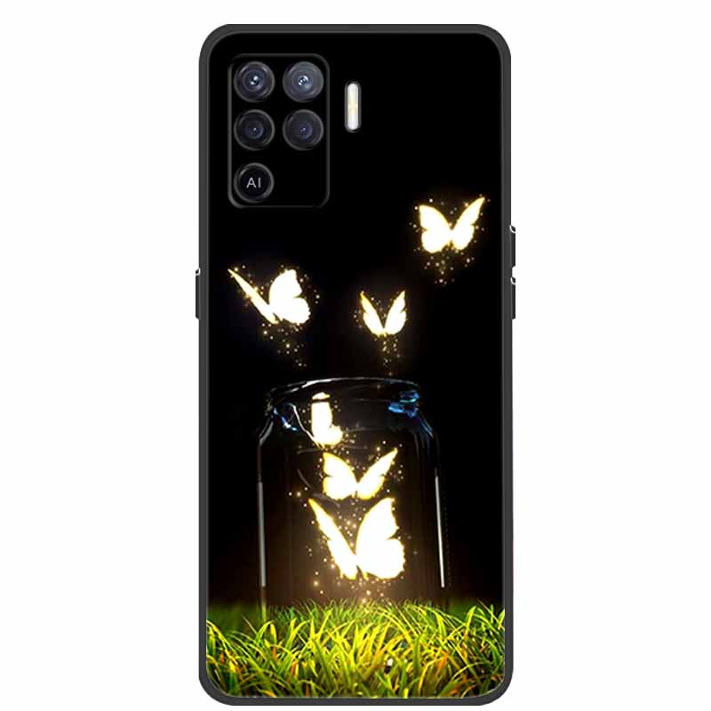 Для чехла OPPO Reno5 Lite Чехол Ударопрочный Мягкий силикон ТПУ Задняя крышка Для телефона Oppo Reno 5Z 5 Lite Чехол 5Lite CPH2205 Fundas