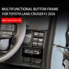 For Toyota Land Cruiser FJ 2026-2028 RHD Carbon Fiber Texture Steering Wheel Button Molding Trim Anti Scratch Auto Interior Trim