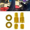 New Gold Color Motorcycle Tire Valve Cap Set-Lock Nuts Kit With Bolts And Washers Included