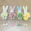 Colorful Easter Rabbit Pendant Soft Plush Rabbit Hanging Ornament Rabbit Figurine  Party Favors