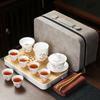 Business Bank Company Corporate Festival High-end Gift Set Suet Jade Porcelain Travel Tea Set
