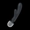 Rabbit and Wand Vibrator - Satisfyer - Triple Lover - Silicone - 3 Motors - Waterproof IPX7