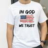 В Бога Мы Верим Флаг США мужские футболки Летняя одежда с коротким рукавом Хлопок Свободные уличные топы Круглый вырез Дышащая футболка Одежда Y2k