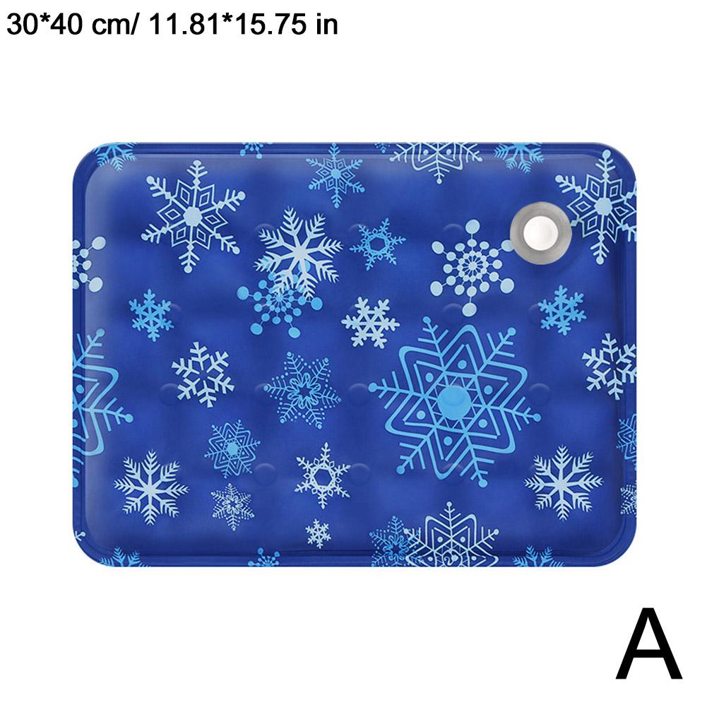 Прочный охлаждающий коврик с рисунком снежинки для домашних животных - Сохраняет прохладу для собак и кошек в помещении и на улице