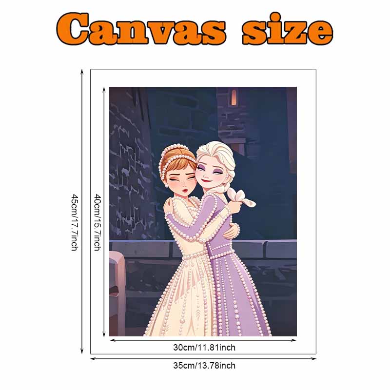 Disney DIY Жемчужное искусство Картина Замороженные Анна и Эльза Сестры Домашний Декор Стены Жемчужные Камни Рисование Картинки Поделки Домашний Декор