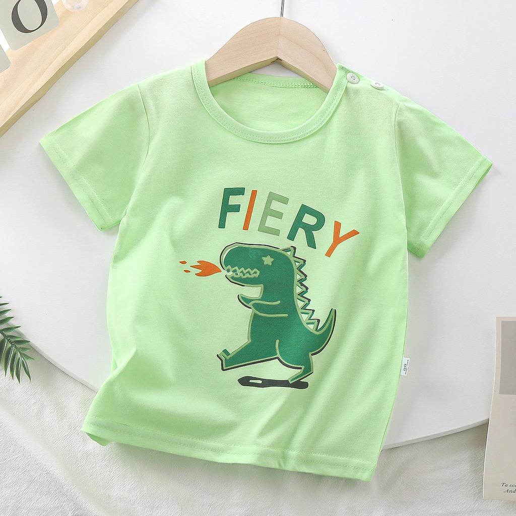 Children's Cotton Short Sleeve Summer Boy's T-shirt Cartoon Short Sleeve Top for Girls