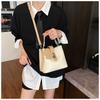 Fashion Versatile Small Bag Women's New Trendy Summer Texture Bucket Bag High-end Shoulder Messenger Bag