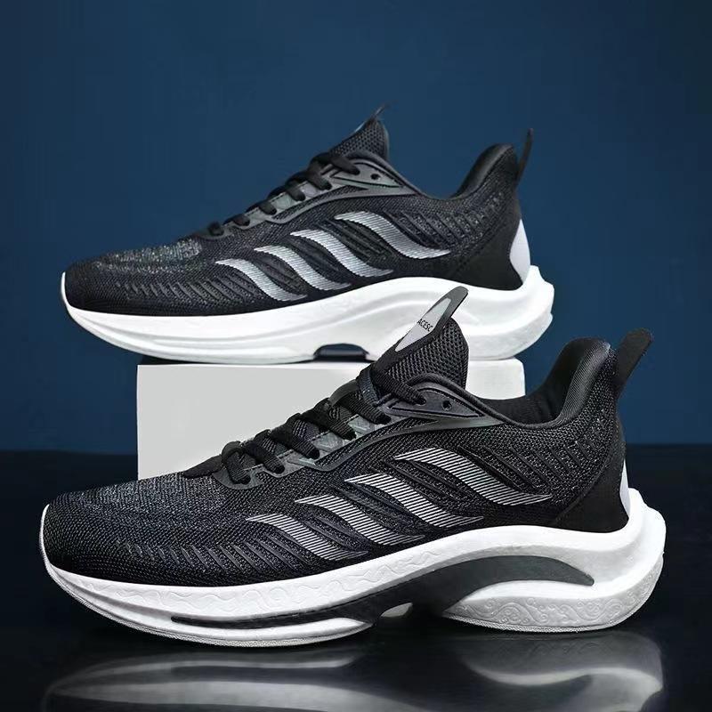 Кроссовки Popcorn Shoes Men Fly Woven Breathable Sneakers Thick Sole Trend Running Shoes Men's Shoes