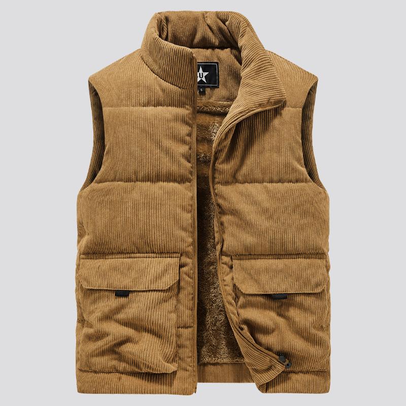 Vest for Men Winter Wool Vest Male Cotton-Padded Vests Coats Men Sleeveless Vest Jackets Warm Waistcoats Clothing