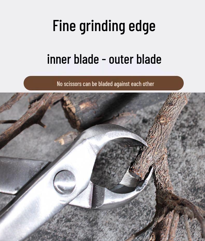 Bonsai Shaping Tools: Round & Oblique Mouth Shears, Ball Joint Pliers, Gardening Flower Pruners, Tree Burl Pruners.