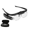 4.5X Magnifying Headset with LED Light Magnifying Glass Head Mounted Jewelry Loupe Magnifier with