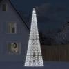 VidaXL LED Christmas Tree On Flagpole 1534 LEDs White 500 Cm, Christmas Decoration, LED Light, Christmas Light 358117