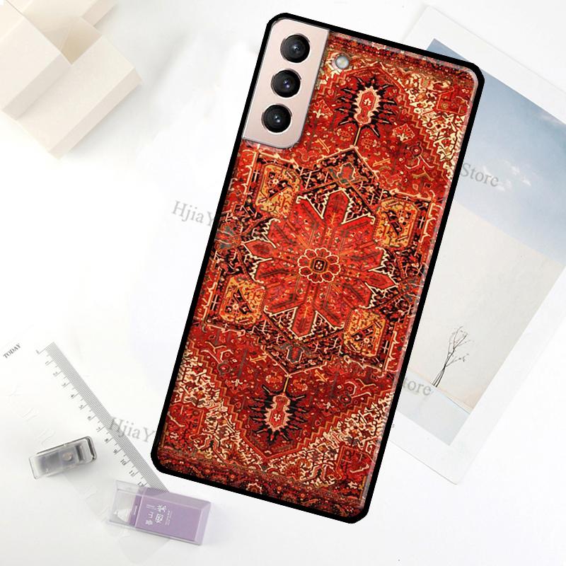 Persian Carpet Floral Pattern Case For Samsung Galaxy S22 Ultra Note 20 10 S10 S9 S8 Plus S20 S21 FE Phone Cover Shell