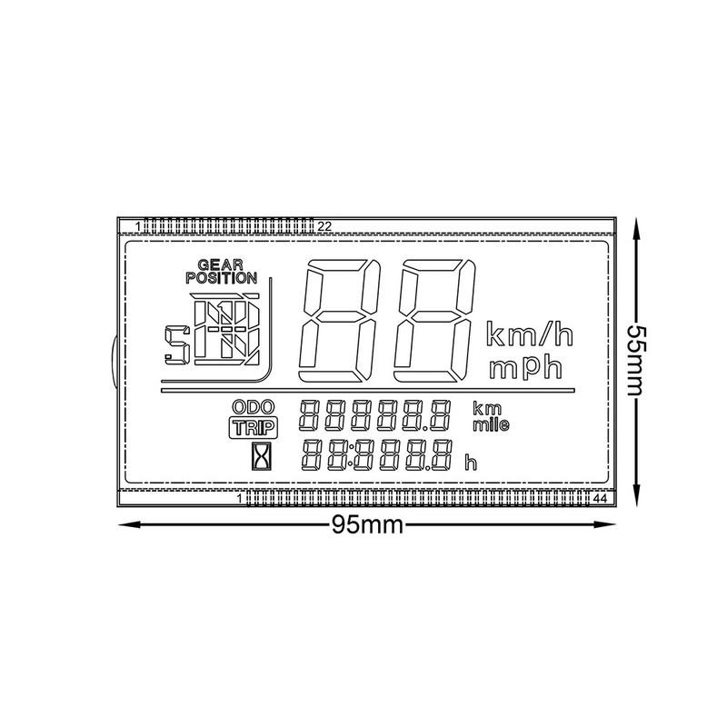 Automatic Shift Digital Speedometer Display Screen for Honda TRX350FE Gauge Instrument LCD Replacement