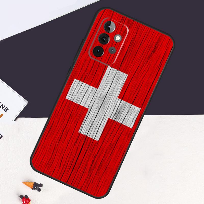 Switzerland Swiss Flag Case For Samsung Galaxy A22 A16 A33 A36 A56 A26 A15 A55 A53 A35 A32 A52 A54 A34 A14 A05 A06