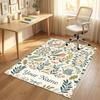 Birds Theme Soft Crystal Velvet Rug Custom Name & Text Print Non Slip Floor Rug for Bedroom Living Room