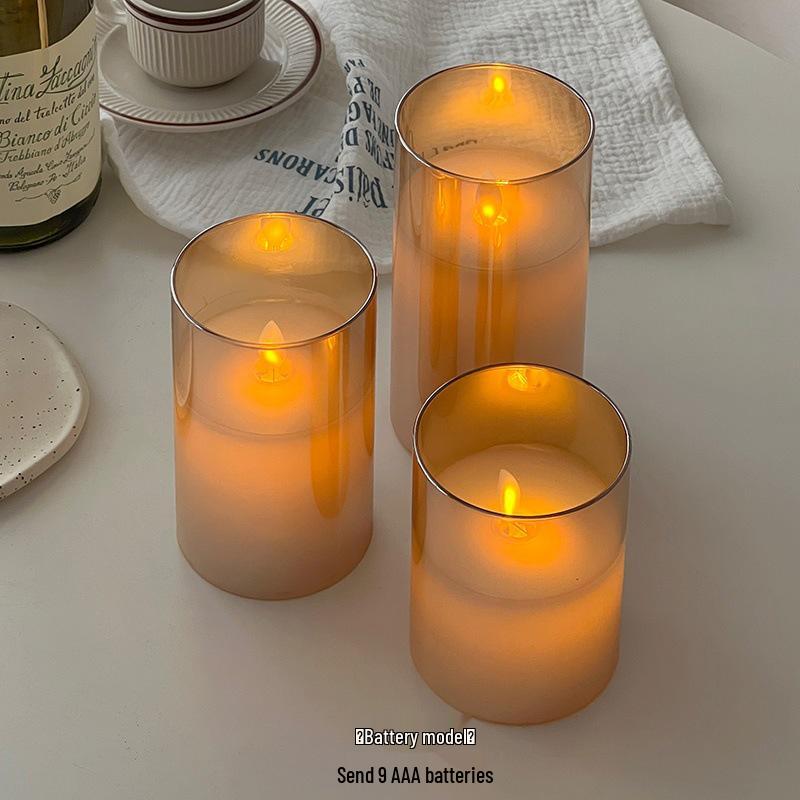 Светодиодная свеча-ночник с качающимся фитилем – Креативное настольное украшение для создания атмосферы в спальне