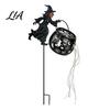 Outdoor Halloween Decorations Witch Cauldron Garden Light, Metal Yard Stake with LED String Festive Holiday Gift for Gardeners Lights, Waterproof Pot