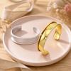 Smooth Wide Concave Groove DIY Bracelet 18K Genuine Gold Simple Bracelet Base  for Women