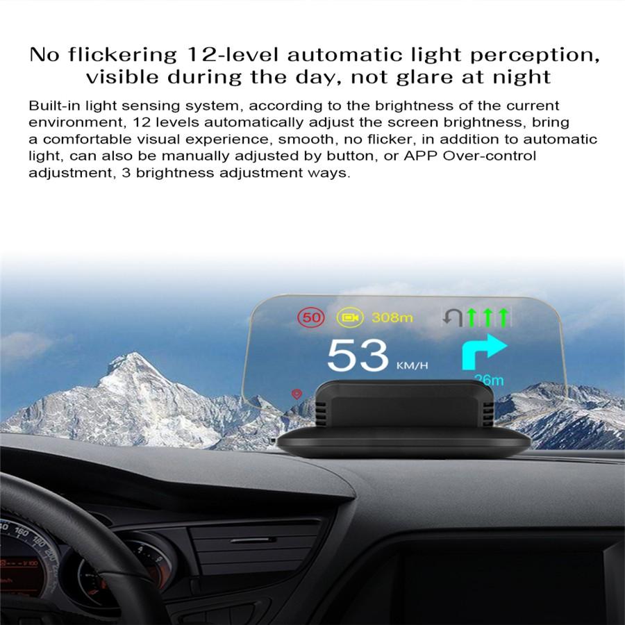 Зеркало Head Up Display OBD2 GPS Автомобильный проектор скорости спидометр с навигацией