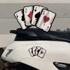 15x10cm Poker Spades A Pattern Motorcycle Decals Motocross Fuel Tank Racer Body Car Windows Decoration Playing Card Stickers