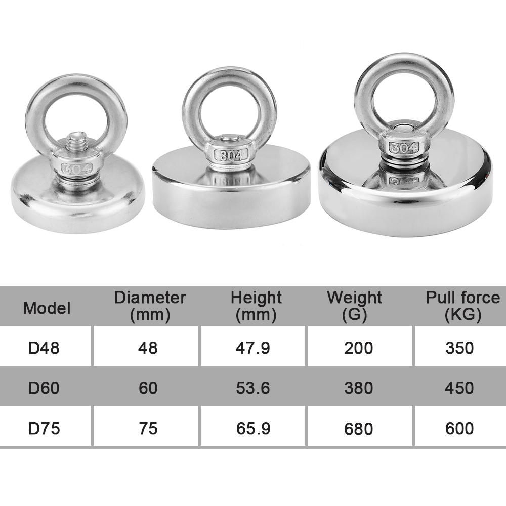 350/450/600 кг неодимовый магнит супер мощный рыболовный инструмент спасательный магнит кольцо большой горшок магнитное железо бор сильный высокий артефакт с веревкой 10 м