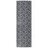 Outdoor Rug ARAKIL White and Black 80x250 cm PP