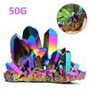 Natural Quartz Crystal Rainbow Titanium Cluster Mineral Specimen Healing Stone