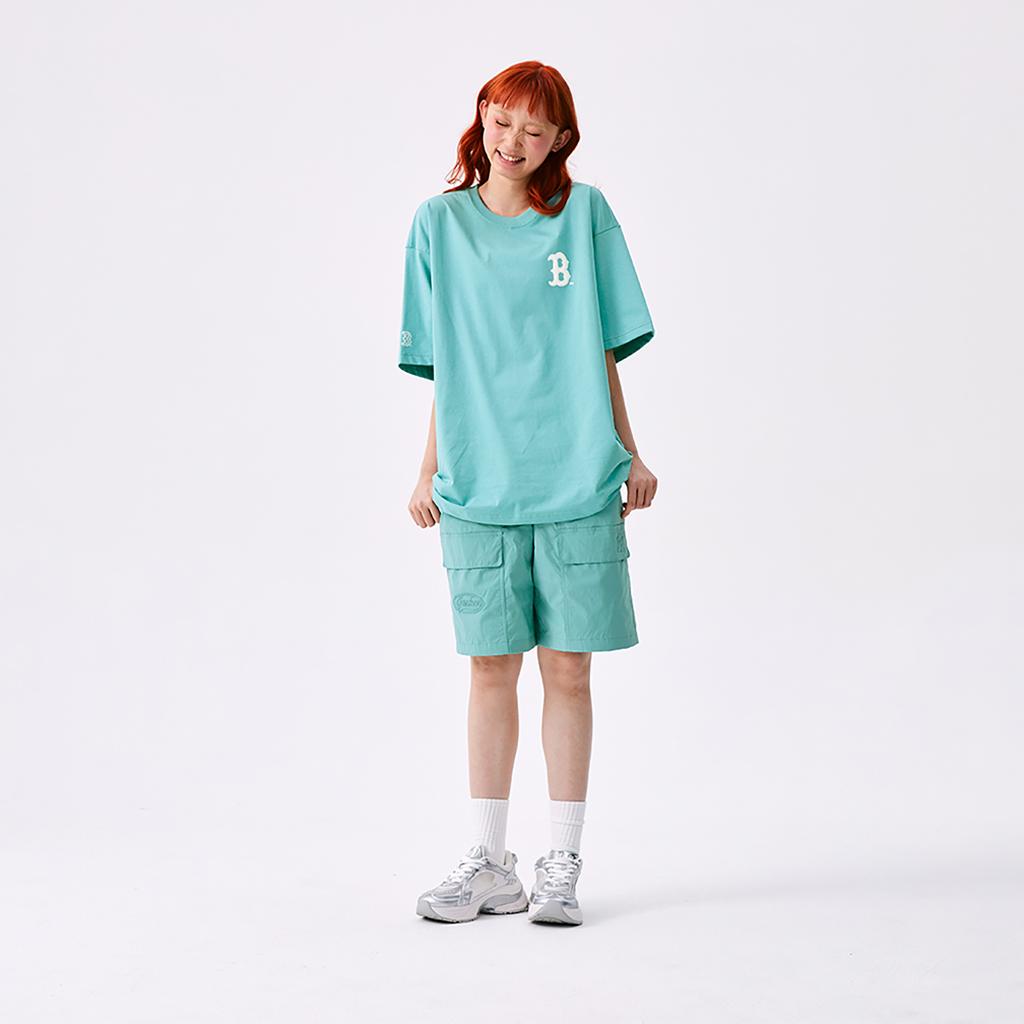 New MLB Preppy Style Collection New York Yankees SS25 Cargo Shorts Unisex Mint Green 3ASMV0553-50MTM