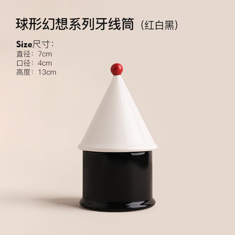 Дом в стиле легкой роскоши, украшение, коробка для зубочисток, органайзер для зубочисток, зубной нити, ватных палочек, современный дом, креативная керамическая коробка для хранения