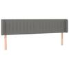 VidaXL Headboard with Ears Dark Grey 163x16x78-88 Cm Fabric3119013