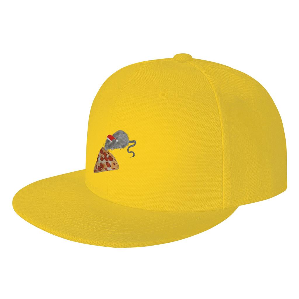 Fashion A Very NYC Christmas Pizza Rat Flat Brim Sun Hat Soft And SkinFriendly Cap Unisex