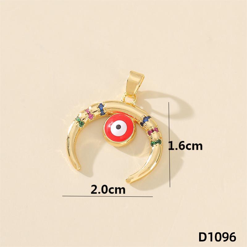 Devil'S Eye Jewelry Chain Pendant Hip Hop Jewelry Copper Gold Plated Zircon Accessories Pendant