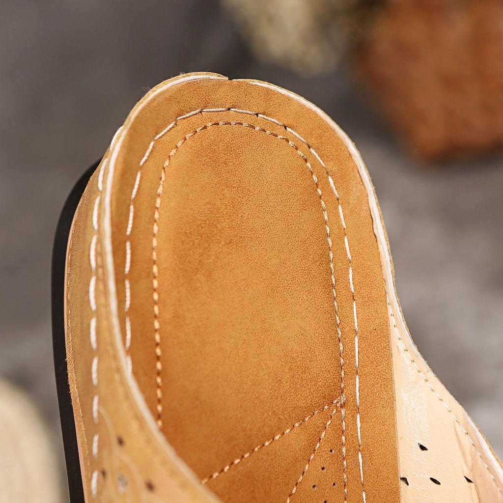 Летние женские повседневные тапочки с цветочным принтом и маффином, большие повседневные женские сандалии