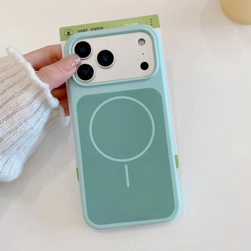 Роскошный Чехол из Жидкого Силикона Конфетного Цвета для iPhone 17 Pro Max 17Pro Мягкие Бамперные Чехлы для iPhone17 Pro Max Магнитный Чехол