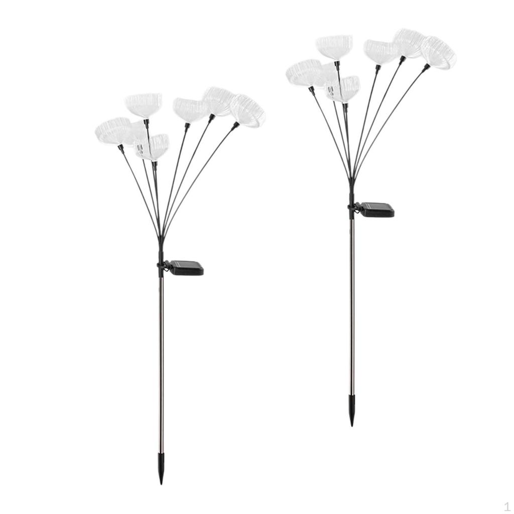 2Pcs Solar 7 Headed Jellyfish Garden Lights Decoration Height 75cm Waterproof Landscape Lamp for