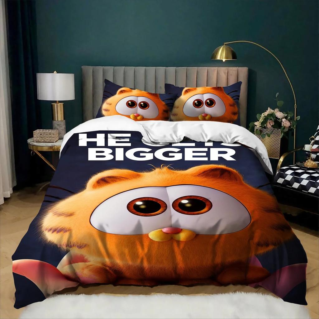 Cartoon Duvet Cover Set G-Garfield 3D Print Bedding Set 2/3piece set Kids Boy Girl Single/Double/Queen Size Home Textile