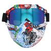 Harley KTM Cycling half-face helmet with full-face goggles, Halloween skull mask, water-transfer printed goggles, cycling mask