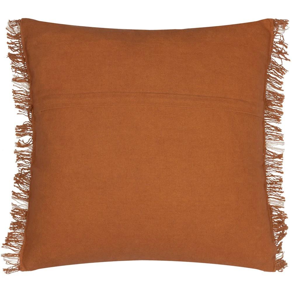 Yard Beni Fringed Checked Cushion Cover