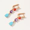 Модные красочные серьги-капли для женщин с подвесками из кубического циркония, ювелирные изделия, аксессуары для вечеринок