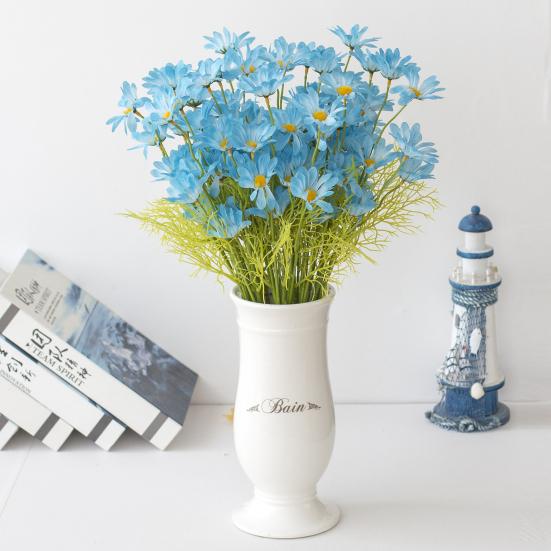 5 шт., искусственный цветок Маргариты, товары для вечеринок из искусственного шелка, ваза для цветов, горшки, имитация букета для дома