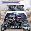 Murder Drones Printed 3PCS Bedding Set Soft Breathable Duvet Cover Pillowcases Set Washable Bedroom Decor Home Gift