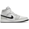 Air Jordan 1 Mid Grey Fog Женские кроссовки Белый Светло-Дымчато-Серый Черный BQ6472-015