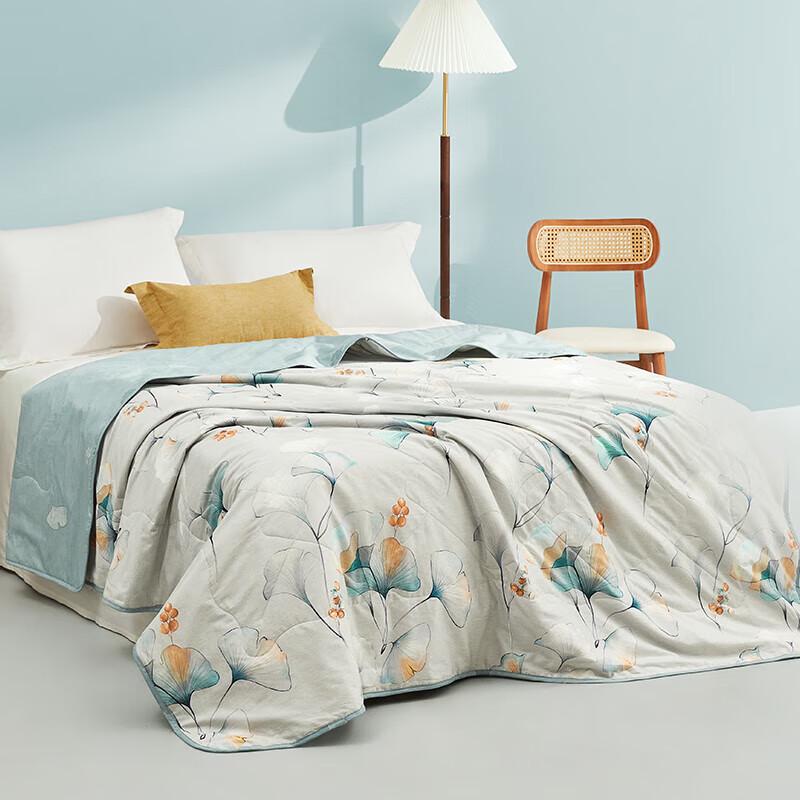 LUOLAI 100% Cotton Washable Summer Quilt