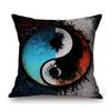 Nature Cycle Cosmic Harmony Yin Yang Five Elements Home Decoration Art Sofa Throw Pillow Case Cotton Linen Asian Cushion Cover