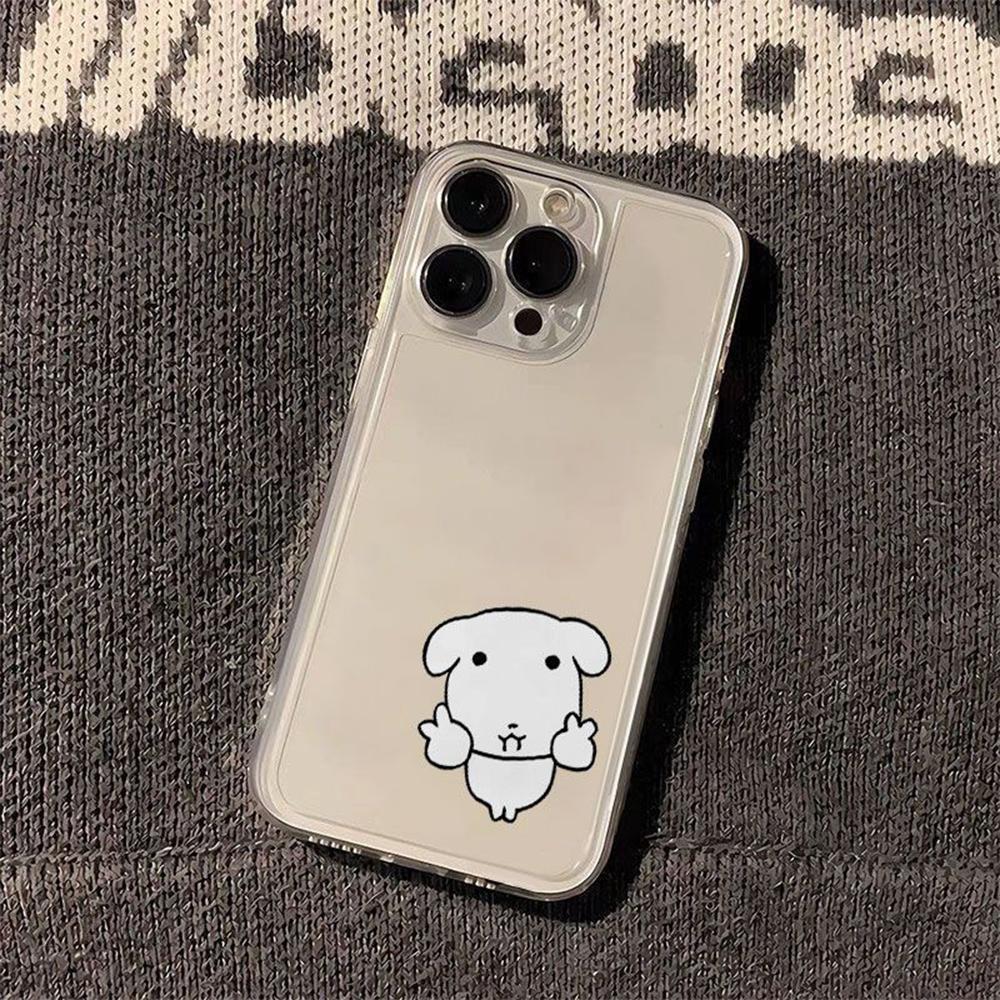 Корейский Инс Милый щенок кошка прозрачный чехол для телефона для iPhone 17 17E 16E 15 Pro Max 12 14 11 16 13 Защитный корпус Coque Cover